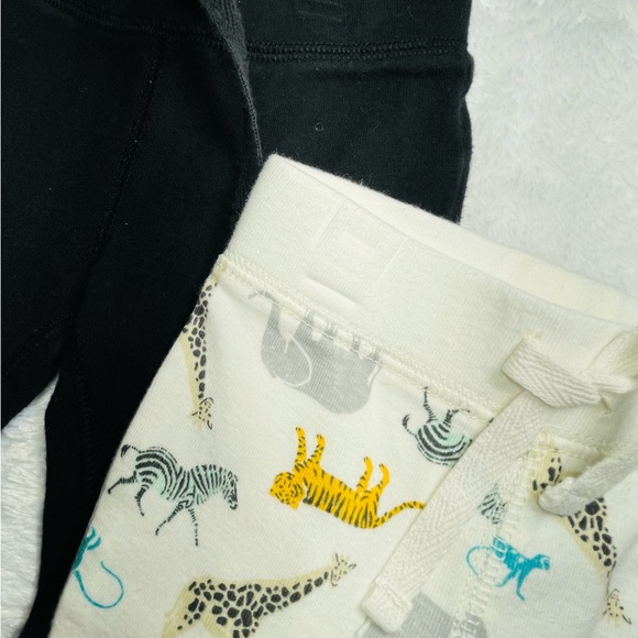 Baby Boy Sweat Pants | Black and Animals | 0-3 months - Picture 3 of 4